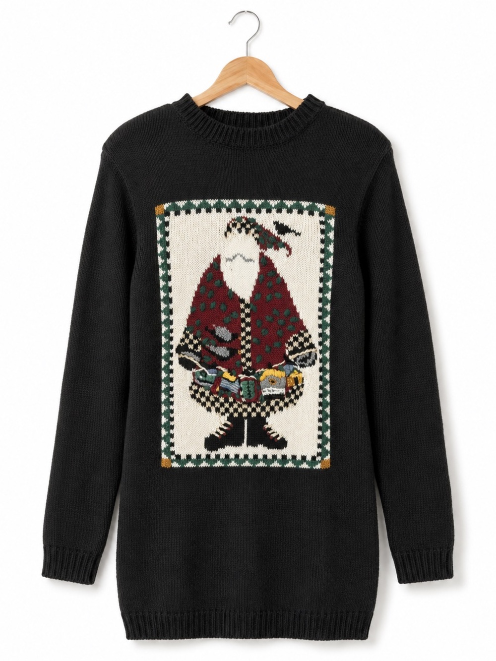 Vtg High Sierra Santa Claus Christmas Sweater Womens S Deadstock 90s Whimsygoth